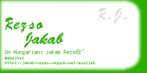 rezso jakab business card